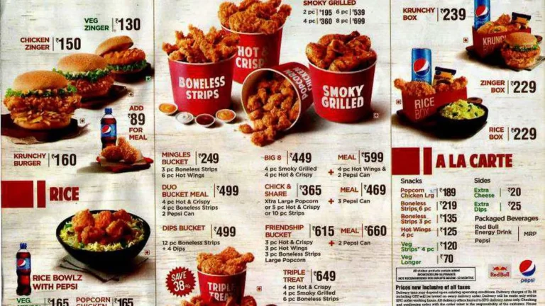 KFC Menu & Updated Prices in South Africa 2024