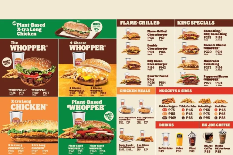 Burger King Menu & Updated Prices in South Africa 2024