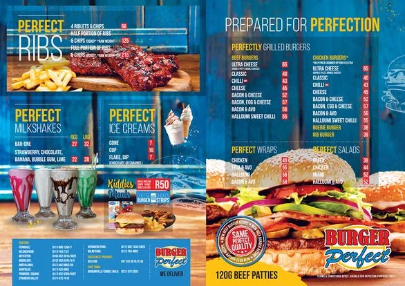 Burger Perfect Menu & Updated Prices in South Africa 2024