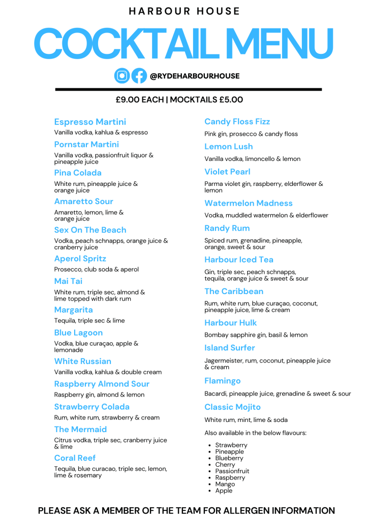 Harbour House Menu & Updated Prices in South Africa 2024