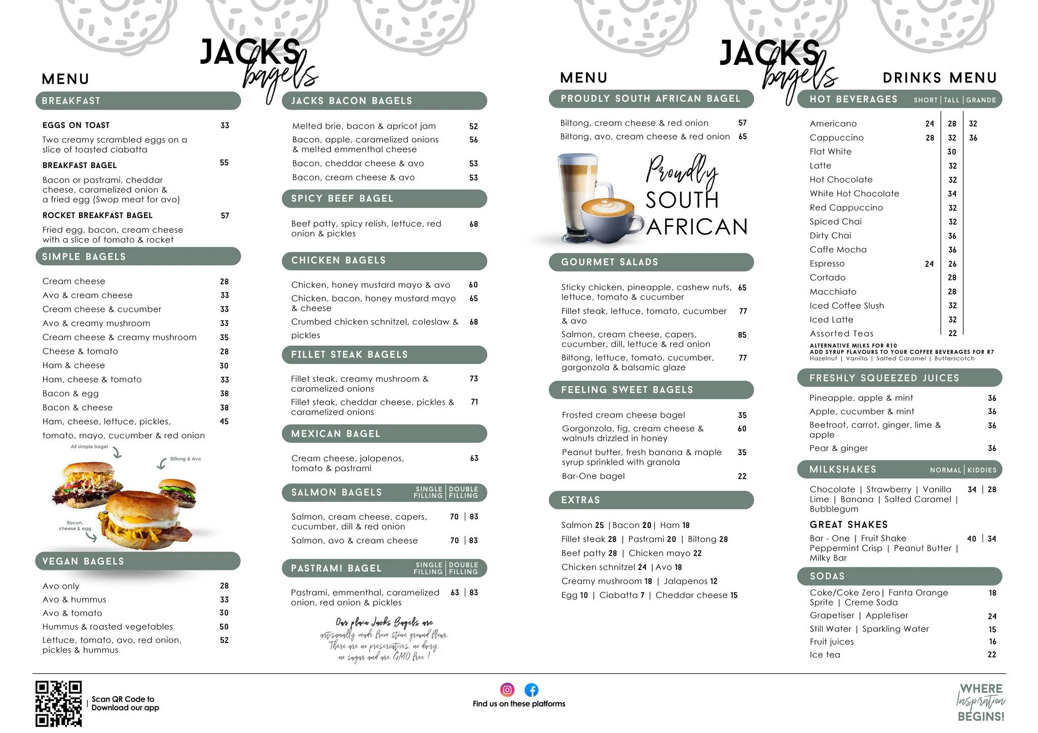 Jack’s Bagels Menu Prices