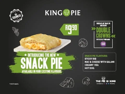 King Pie Cocktail Pies Menu