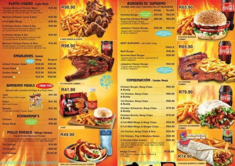 Mochachos Menu & Updated Prices in South Africa 2024