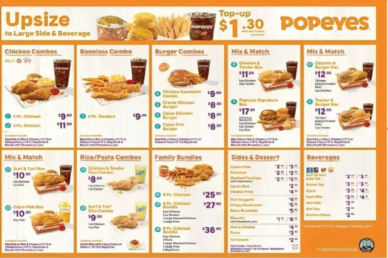 Popeyes Menu & Updated Prices in South Africa 2024