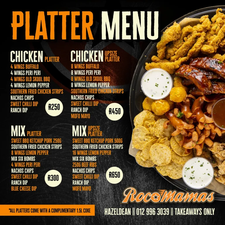 RocoMamas Menu & Updated Prices in South Africa 2024