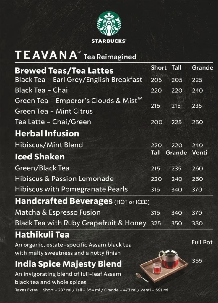Starbucks Menu & Updated Prices in South Africa 2024