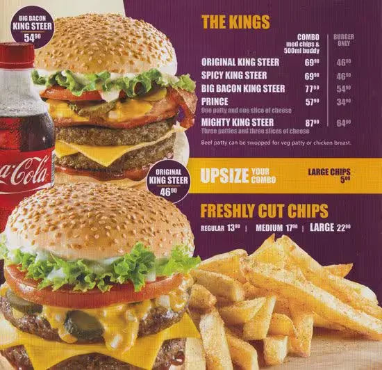 Steers Menu & Updated Prices in South Africa 2024