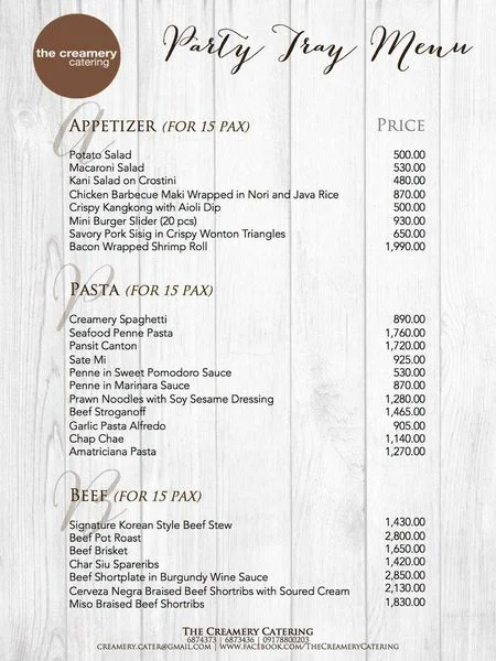 The Creamery Menu & Updated Prices in South Africa 2024