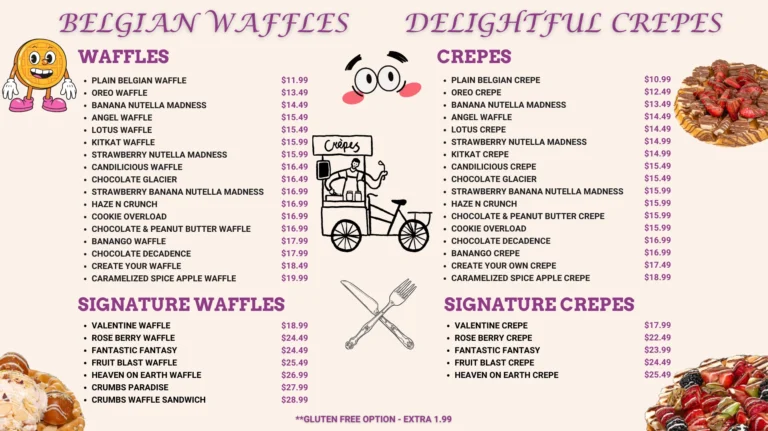 Crumbs & Cream Menu & Updated Prices in South Africa 2024