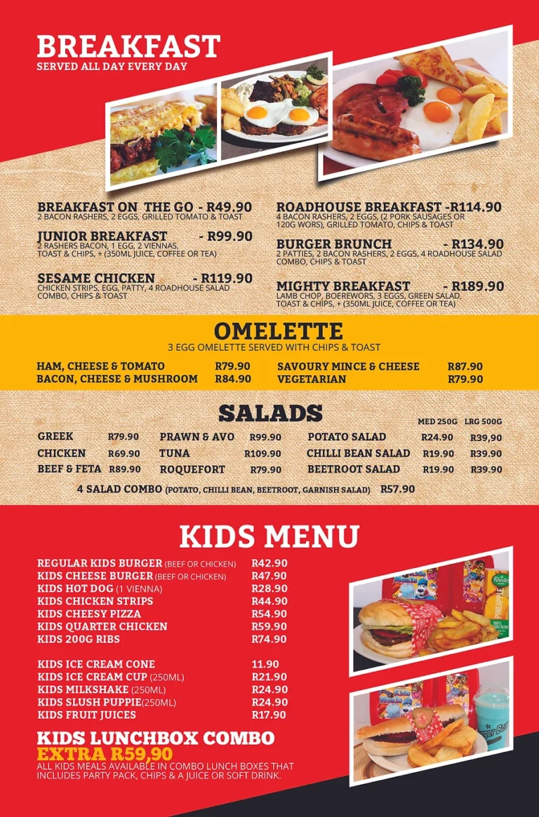 Burger box Menu & Updated Prices in South Africa 2024