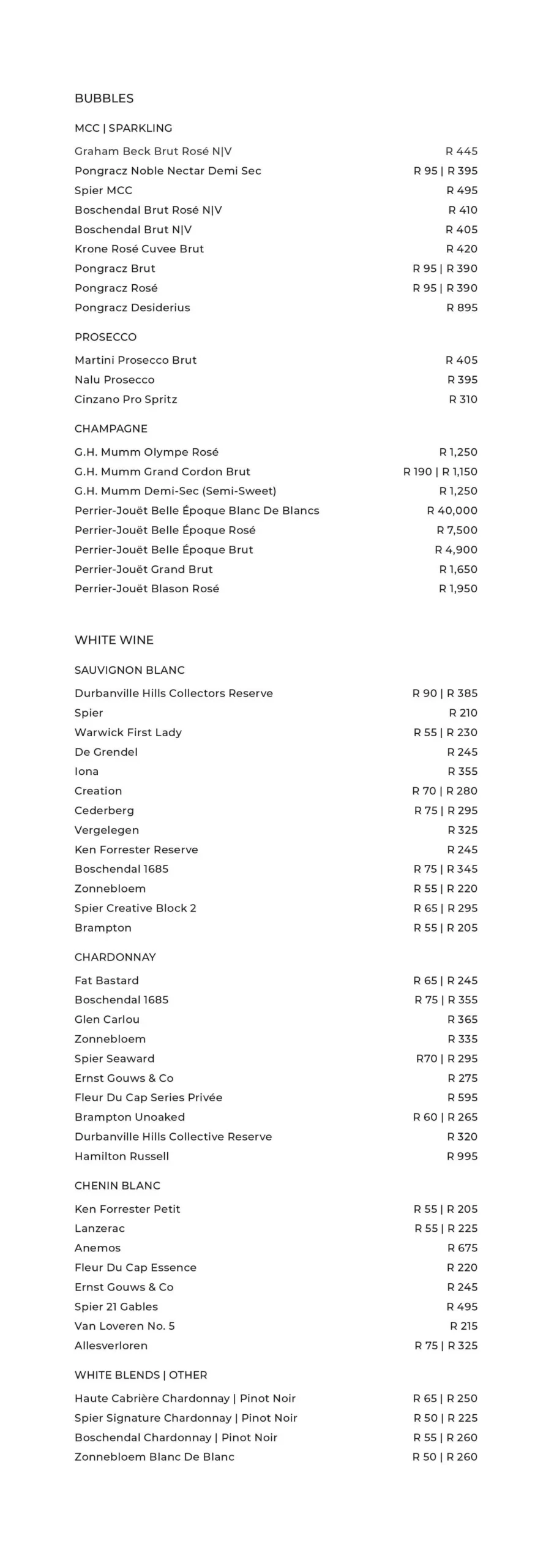 Cabo Beach Club Menu Prices