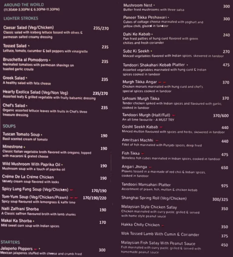 Grand Pavilion Menu & Updated Prices in South Africa 2024