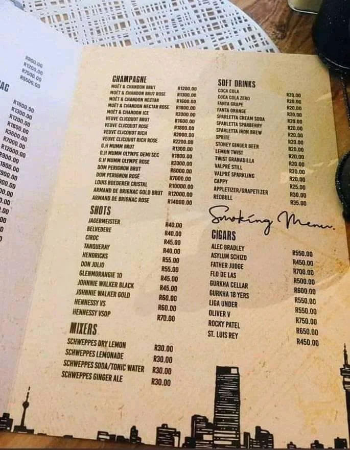 Konka Soweto Menu Prices