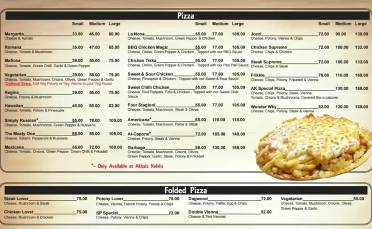 Akhalz Menu & Updated Prices in South Africa 2024