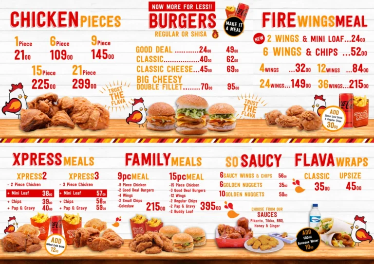 Chicken Express Menu & Updated Prices in South Africa 2024