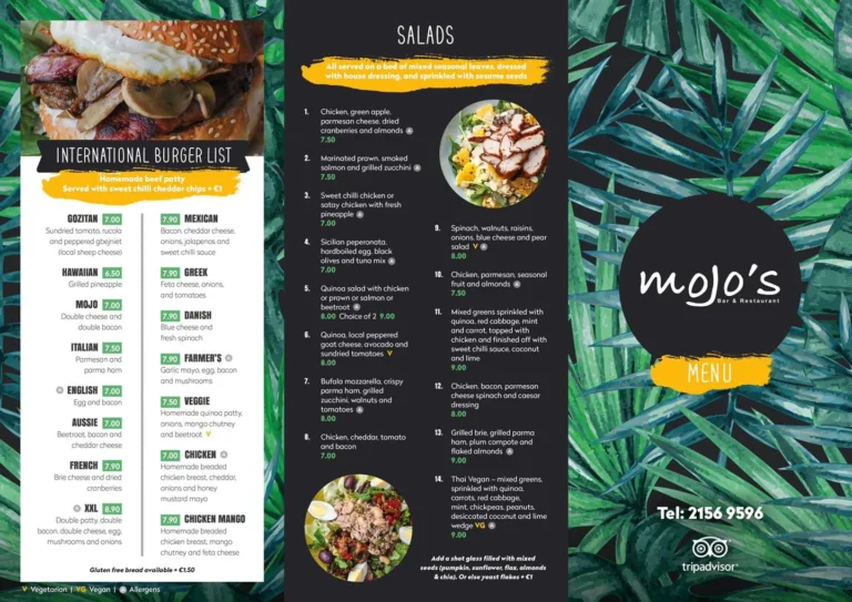 Mojos Menu & Updated Prices in South Africa 2024