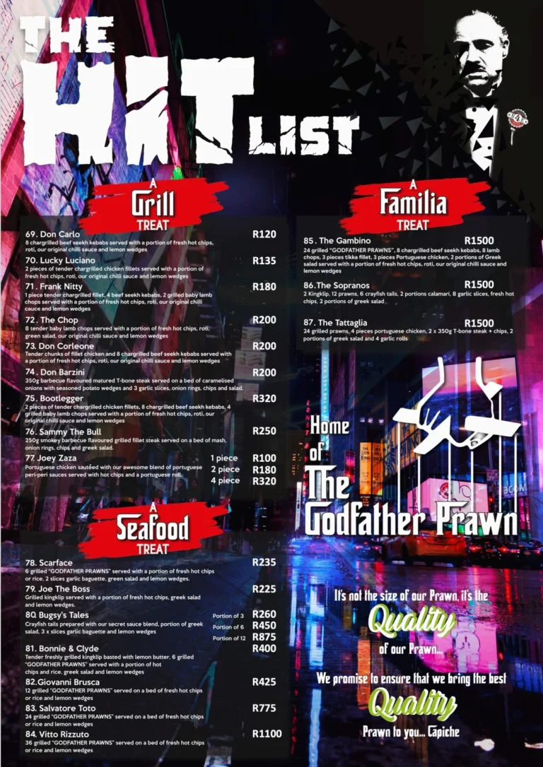 Vapor Cafe Menu & Updated Prices in South Africa 2024