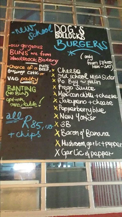 Dogs Bollocks Menu & Updated Prices in South Africa 2024